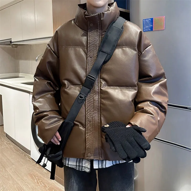 Hip Hop Ins American Retro Motorcycle Clothing Couple Leather Coat